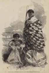 Munga-Kahu, Chief of Roto-Aire Lake, with Ko-Mari his Wife
